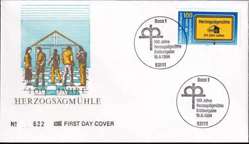 DEUTSCHLAND 1994 Mi-Nr. 1740 FDC