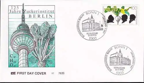 DEUTSCHLAND 1992 Mi-Nr. 1599 FDC