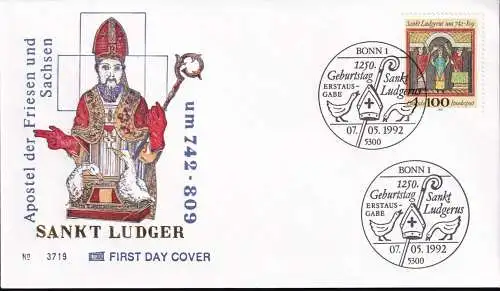 DEUTSCHLAND 1992 Mi-Nr. 1610 FDC