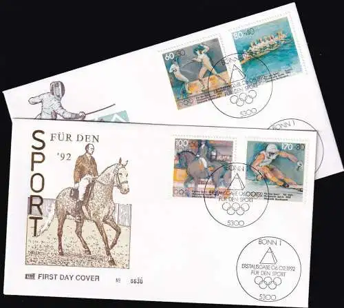 DEUTSCHLAND 1992 Mi-Nr. 1592/95 FDC