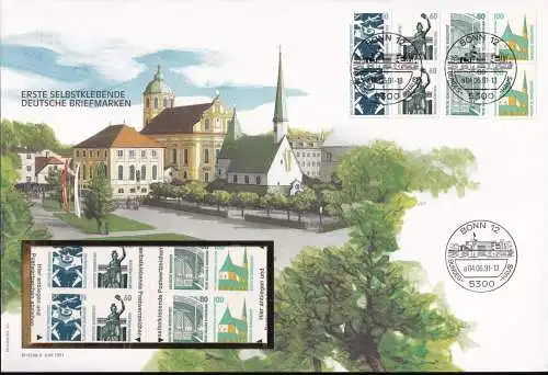 DEUTSCHLAND 1991 Mi-Nr. MH 27 Markenheft - FDC