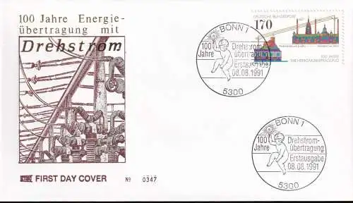 DEUTSCHLAND 1991 Mi-Nr. 1557 FDC