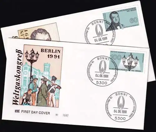 DEUTSCHLAND 1991 Mi-Nr. 1537/38 FDC