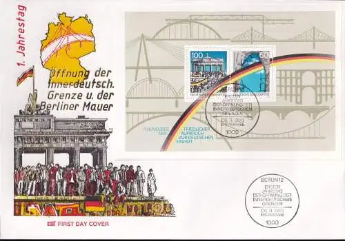 DEUTSCHLAND 1990 Mi-Nr. Block 22 FDC Stempel Berlin