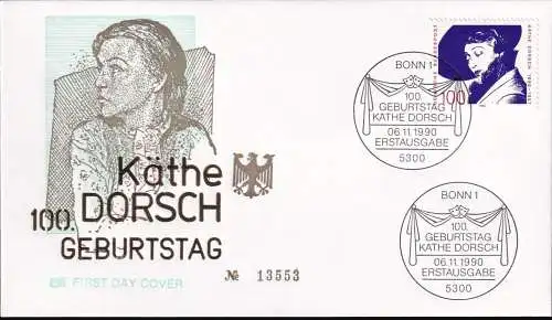 DEUTSCHLAND 1990 Mi-Nr. 1483 FDC