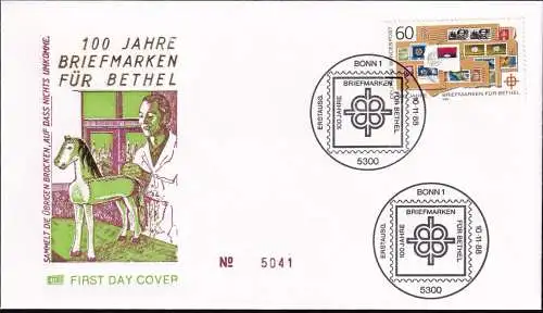 DEUTSCHLAND 1988 Mi-Nr. 1395 FDC