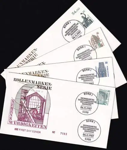 DEUTSCHLAND 1987 Mi-Nr. 1339/42 FDC