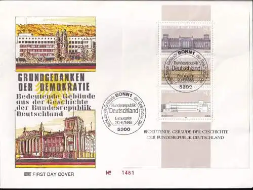 DEUTSCHLAND 1986 Mi-Nr. Block 20 FDC