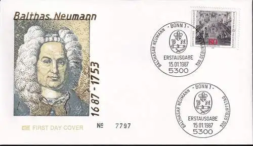 DEUTSCHLAND 1987 Mi-Nr. 1307 FDC