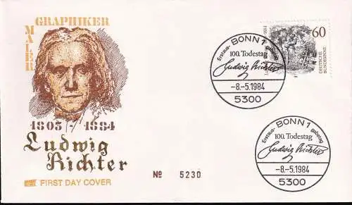 DEUTSCHLAND 1984 Mi-Nr. 1213 FDC