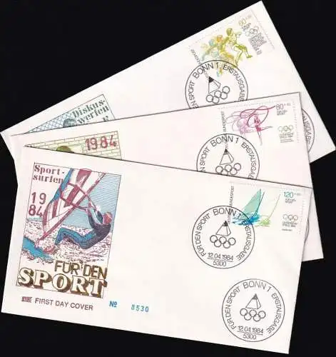 DEUTSCHLAND 1984 Mi-Nr. 1206/08 FDC