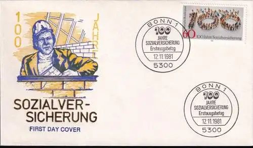 DEUTSCHLAND 1981 Mi-Nr. 1116 FDC