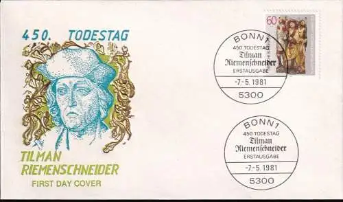 DEUTSCHLAND 1981 Mi-Nr. 1099 FDC