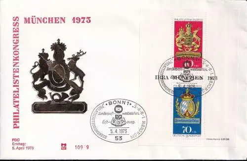 DEUTSCHLAND 1973 Mi-Nr. Block 9 FDC