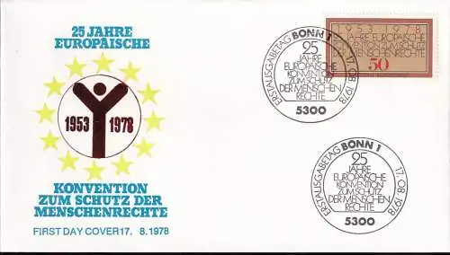 DEUTSCHLAND 1978 Mi-Nr. 979 FDC