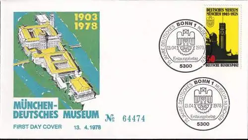 DEUTSCHLAND 1978 Mi-Nr. 963 FDC