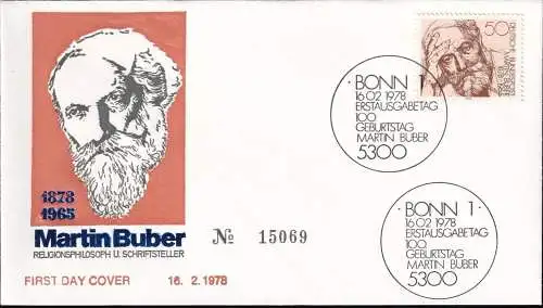 DEUTSCHLAND 1978 Mi-Nr. 962 FDC