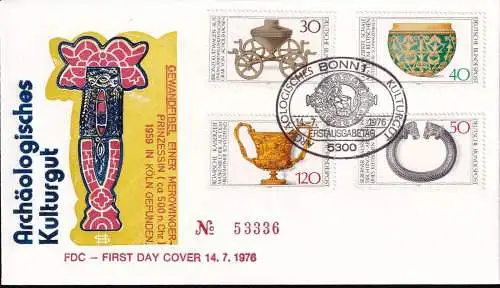 DEUTSCHLAND 1976 Mi-Nr. 897/00 FDC