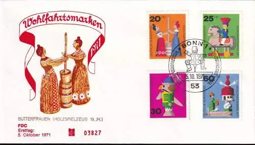 DEUTSCHLAND 1971 Mi-Nr. 705/08 FDC