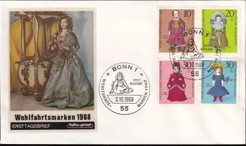 DEUTSCHLAND 1968 Mi-Nr. 571/74 FDC