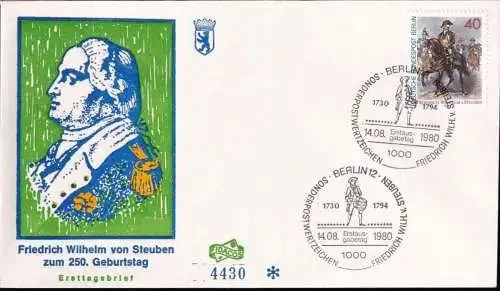 BERLIN 1980 Mi-Nr. 628 FDC