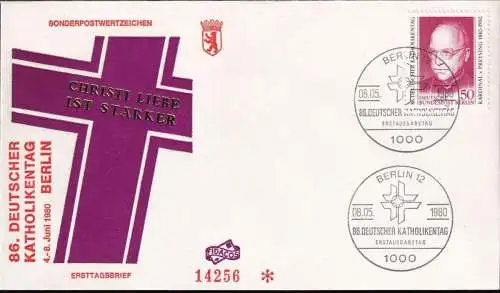 BERLIN 1980 Mi-Nr. 624 FDC