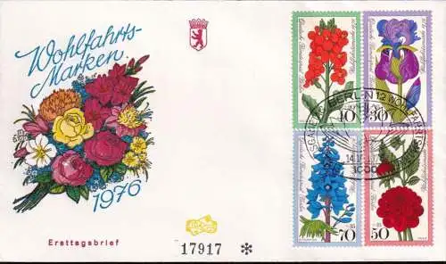 BERLIN 1976 Mi-Nr. 524/27 FDC