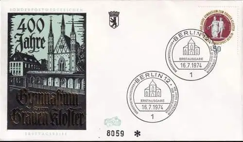 BERLIN 1974 Mi-Nr. 472 FDC