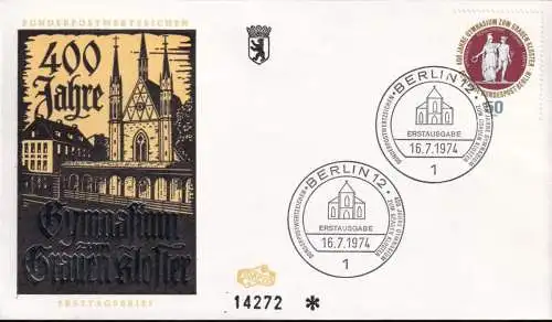 BERLIN 1974 Mi-Nr. 472 FDC