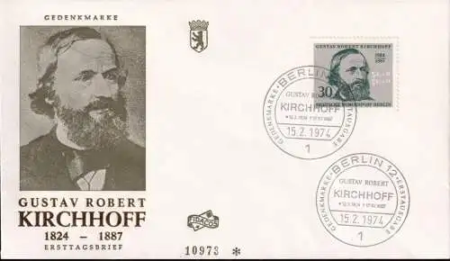 BERLIN 1974 Mi-Nr. 465 FDC