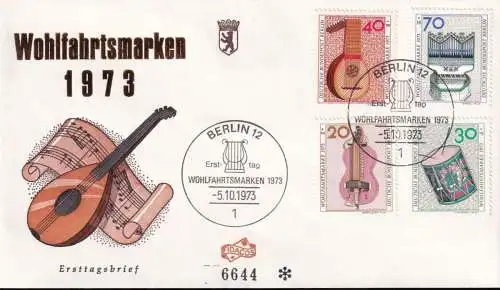 BERLIN 1973 Mi-Nr. 459/62 FDC