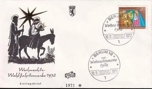 BERLIN 1972 Mi-Nr. 441 FDC