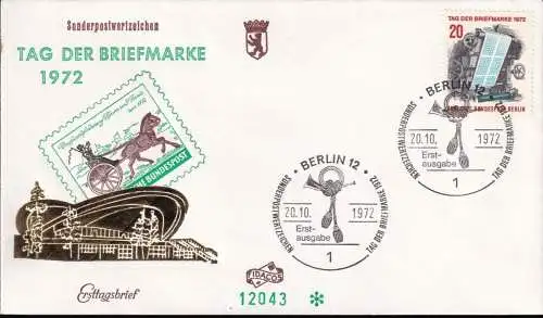 BERLIN 1972 Mi-Nr. 439 FDC