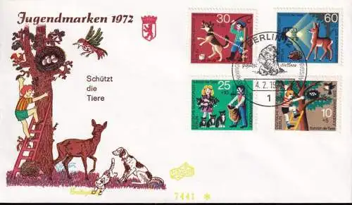 BERLIN 1972 Mi-Nr. 418/21 FDC