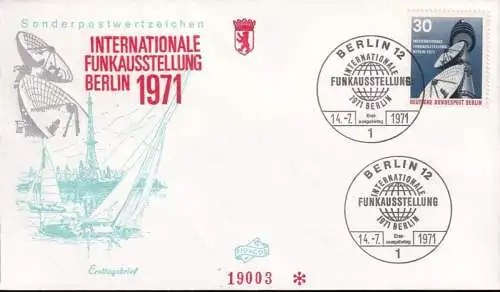 BERLIN 1971 Mi-Nr. 391 FDC