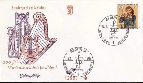 BERLIN 1969 Mi-Nr. 347 FDC