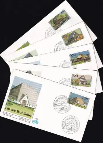 DEUTSCHLAND 1996 Mi-Nr. 1883/87 FDC