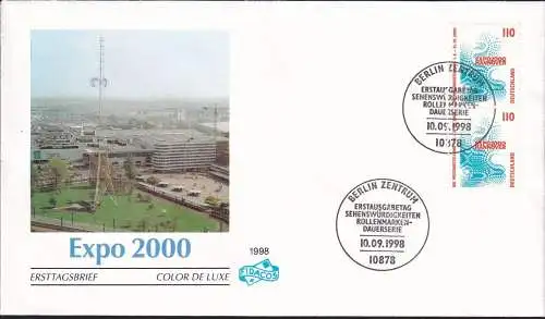 DEUTSCHLAND 1998 Mi-Nr. 2009 senkrechtes Paar FDC