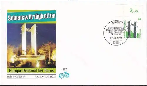 DEUTSCHLAND 1997 Mi-Nr. 1932 Oberrand FDC