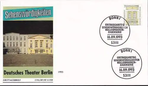 DEUTSCHLAND 1993 Mi-Nr. 1691 FDC