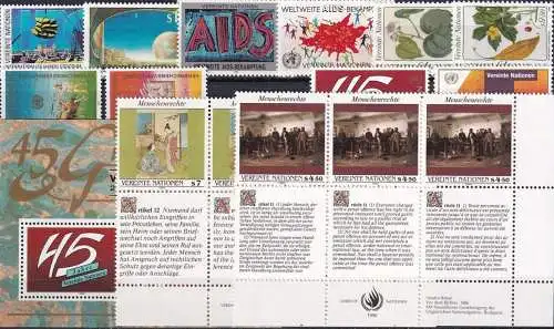 UNO WIEN 1990 Mi-Nr. 98-109 kompletter Jahrgang/complete year set ** MNH