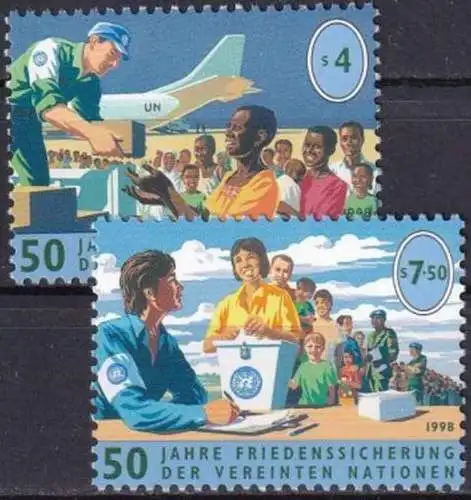 UNO WIEN 1998 Mi-Nr. 266/67 ** MNH