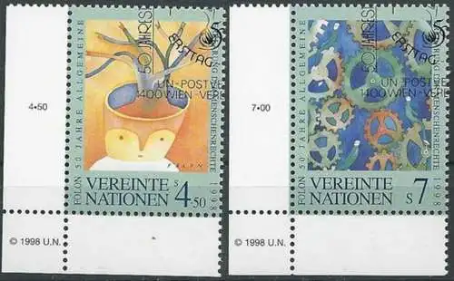 UNO WIEN 1998 Mi-Nr. 268/69 o used - aus Abo