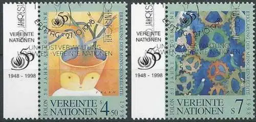 UNO WIEN 1998 Mi-Nr. 268/69 o used - aus Abo