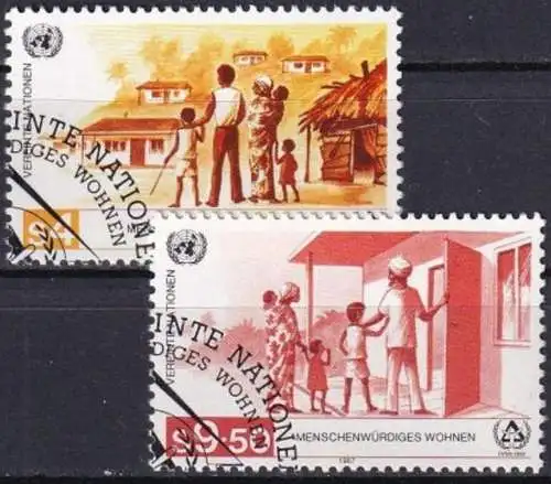 UNO WIEN 1987 Mi-Nr. 69/70 o used - aus Abo