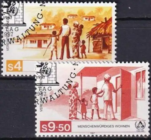 UNO WIEN 1987 Mi-Nr. 69/70 o used - aus Abo