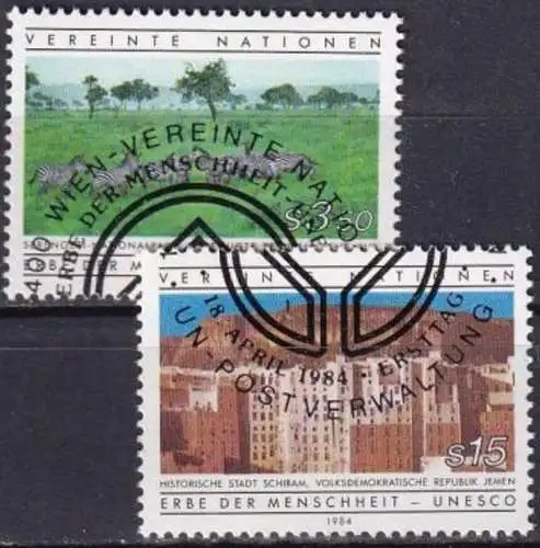 UNO WIEN 1984 Mi-Nr. 41/42 o used - aus Abo