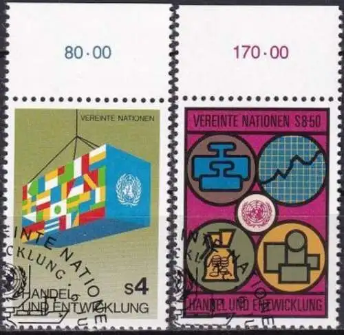 UNO WIEN 1983 Mi-Nr. 34/35 o used - aus Abo