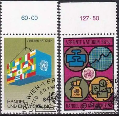 UNO WIEN 1983 Mi-Nr. 34/35 o used - aus Abo