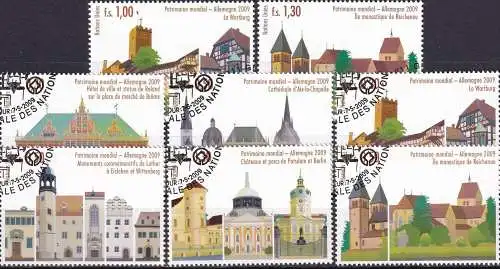 UNO GENF 2009 Mi-Nr. 644/45 und 646/51 o used - aus Abo